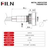 FILN Led Indicator Light 10mm Plastic Signal Light Dash Lights