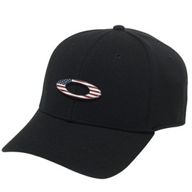 Oakley mens Tincan Cap Hat, Black/American Flag, Large-X-Large US