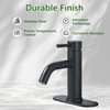 Black Bathroom Faucet, Single Handle Stainless Steel Lavatory Commercial Bathroom