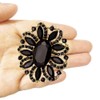 Ezing 4Pcs Brooch Lot with Large Big Size Rhinestone Crystal