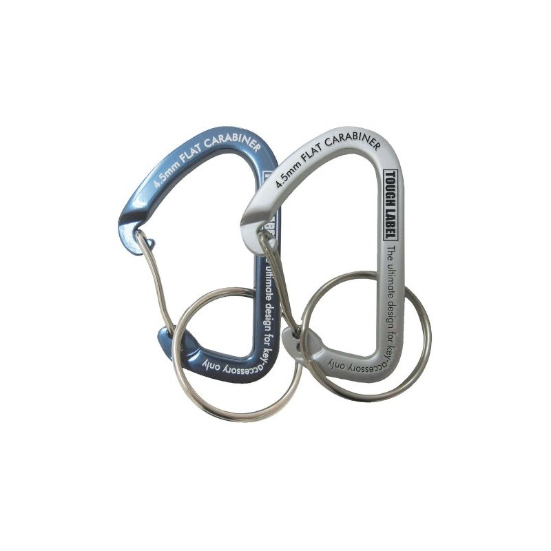 TouGH Label VEX-114 Carabiner Flat 0.18 inches (4.5 mm), Navy