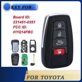 Complete Clicker Key for Toyota RAV4 2018 2019 2020 2021 Remote Alarm Fob 4BUTN