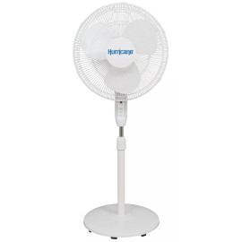 Hurricane Supreme Oscillating Stand Fan w/ Remote 16 in White