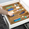 Utoplike Acacia Kitchen Drawer Organizer Expandable, Large Utensils and Cutlery