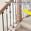 ITEVE.GD Wrought Iron Baluster Shoes 30 Pack - Aluminum Flat