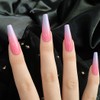 Brishow Coffin False Nails Long False Nails Gradient Ballerina Acrylic