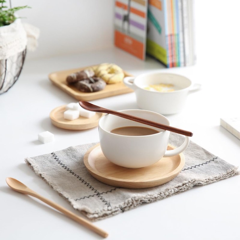 DFsucces Wooden Stirrrers Long Spoons Stirring Spoons Ice Spoons Total