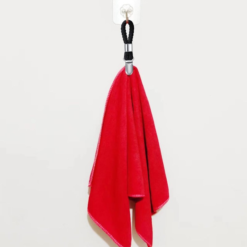 HUATEEN 6 Pack Black Towel Clips - 11.5cm Sturdy Hanging