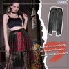 WERFORU Women's Fringe Skirt Belt Fashion Faux Leather Tassel Skirt