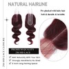 ALHER Dark Burgundy 2X6 HD Lace Closure Human Hair Body