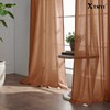 XTMYI Terracotta Country Curtains for Living Room,Sheer Linen Curtains for