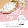 TOAOB 120 Sets T5 Snap Button Fasteners Plastic White Press