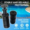 12 Pack Pool Cover Anchors for Concrete and Paver Deck,