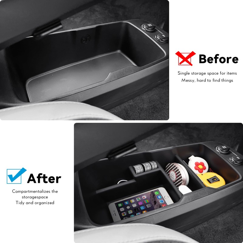 MARCHFA Center Console Lower Organizer Tray Compatible for Kia EV6