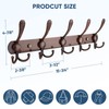 TICONN Wall Mounted Coat Rack, Five Heavy Duty Tri Hooks
