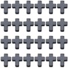 SUNNYCLUE Pack of 60 Cross Beads Crucifix Beads Synthetic Hematite