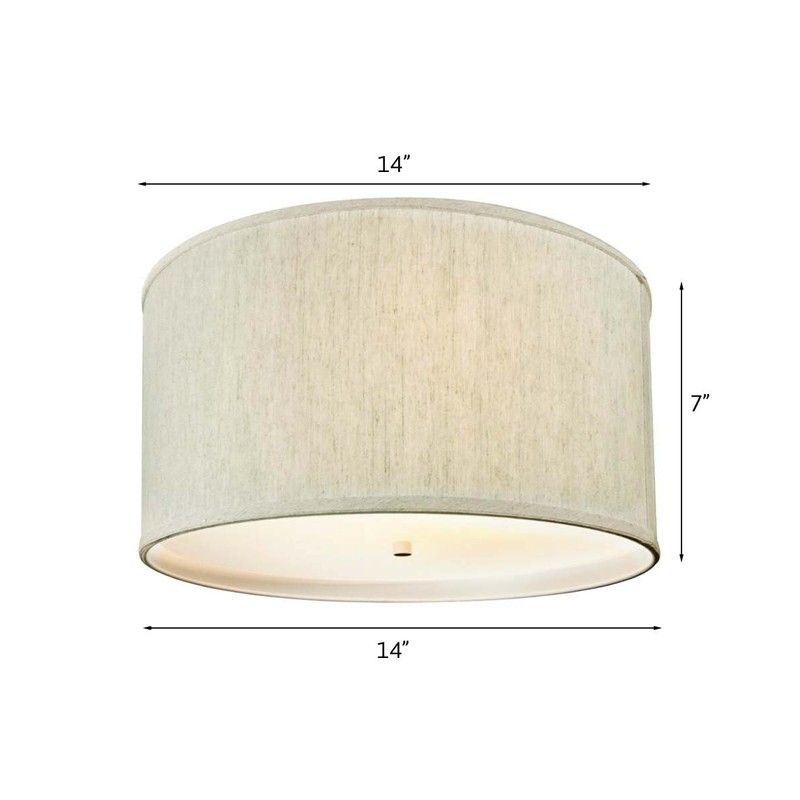 Moderne Flush Mount Conversion Kit 18" w Textured Oatmeal Shallow