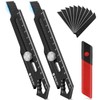 BIBURY 2 Pack Utility Knife, Heave Duty Full Stainless Steel