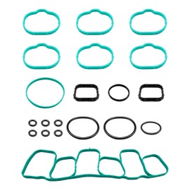 AUGREX Intake Manifold Gasket Set Lower and Upper Replace MS97118-1, Fit for Ford Explorer F150 Mustang Flex Police Taurus Transit-150 250 350 Taurus Fit for Lincoln MKS MKT MKZ MKX 2011-2020