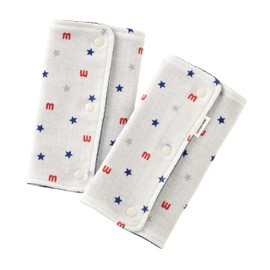 Miki House 45-6052-574 Belt Pad, Drool Cover, For Baby Carriers, For Baby Carriers, For Baby Carriers, Made in Japan, For Boys, Girls, Babies, Kids, Navy Blue x White