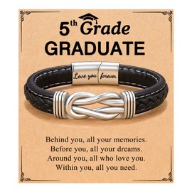 ORISPRE 5th Grade Graduation Decorations Gifts for Boys Class of 2024 Bracelets Congratulations Primary Elementary School Graduate Grad Gift for Son Grandson
