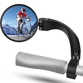 Bike Mirror 360 Degree Adjustable Rotatable Handlebar Mirror Wide Angle Bike Mirror Cycling Rear View Mirror Convex Mirror for Mountain Road Bike