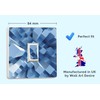 3D Abstract Blue Block Extending from Light Switch Sticker (17718868)