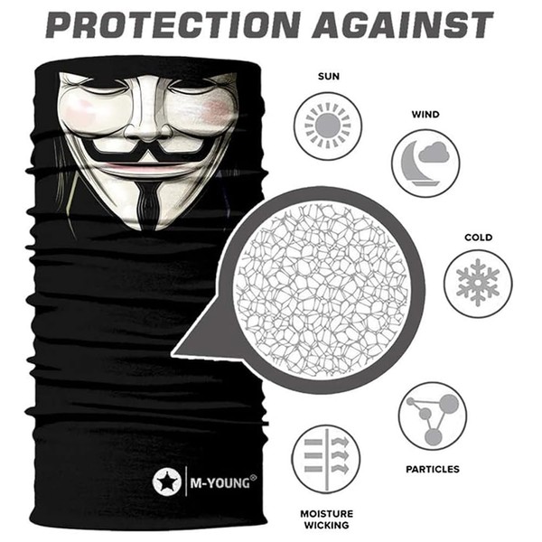 Skull Face Sun Mask half,Bandanas,Neck Gaiter, Headwear, Headband for Fishing,