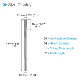 CoCud Machine Chucking Reamer 5.2mm Diameter D4 Precision M35 Cobalt High Speed Steel Straight Flute Milling (Application: Lathe Machine)