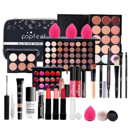 All-in-one Makeup Set with Make-up Bag, Essential Makeup Starter Set with Eyeshadow Palette Lipstick Blush Concealer Powder Gloss, 30Pcs Full Make Up Kit Gift for Women Girls Beauty Cosmetic