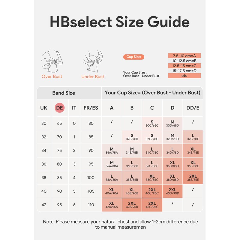 HBselect Women's Seamless Bralettes T-Shirt Bras Bustier Top without Underwire,