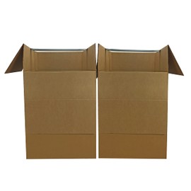 UBOXES Wardrobe Moving Boxes, 20 x 20 x 34 inch, 3 Pack, Tall Boxes, with Bars