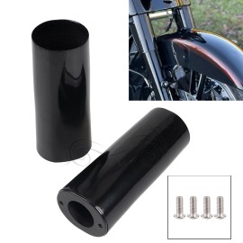 Unbranded Black +2" Extended Fork Slider Cover Fits For Harley Fat Boy Road King Glide US