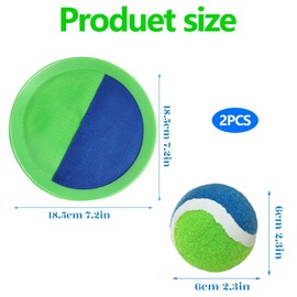 BFYGDP Velcro Ball Game for Children Velcro Ball Beach Toy Velcro Game Throw Game Kids Ball Games Waterproof Beach Games Throwing Game 2 Paddles 2 Balls Family Outdoor Toy Outdoor 3-12 Years
