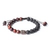 COAI® 8mm Buddha Head Mala Prayer Beads Red Tiger Eye