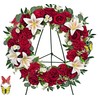 MUVIC Cemetery Wreath with Grave Holder, Memorial Day Wreaths for