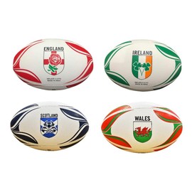 Gioco International Country Themed Rugby Balls Ball, Adults Unisex, England (Multicolour), 5