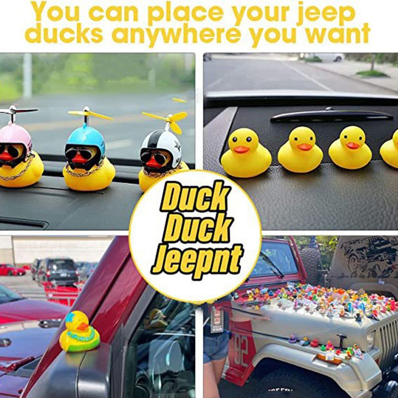 10 Pcs Duck Holder for Jeep Dash, Rubber Duck Mount,