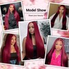 28 Inch Burgundy Wig Human Hair 9x6 Glueless Wigs Human