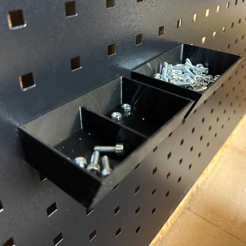Güde Perforated Wall Storage Box, 2 x Small Parts Storage