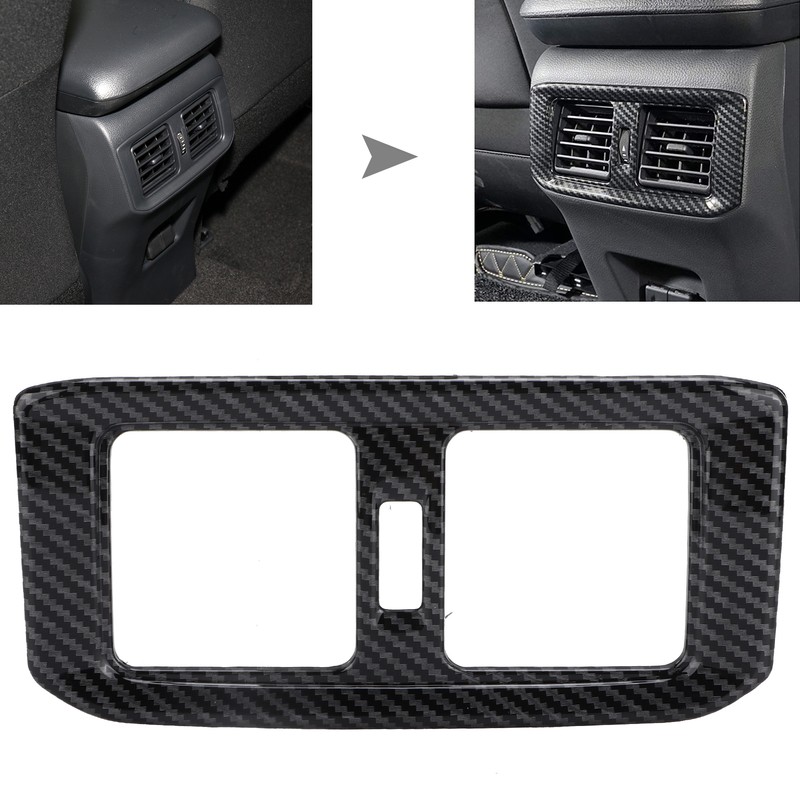 Rear Air Conditoner Outlet Vent Cover Panel Trim Carbon Fiber