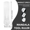 MIUPOO 3 in 1 Clear Acrylic Mandala Tool Ruler,Mandala Dot