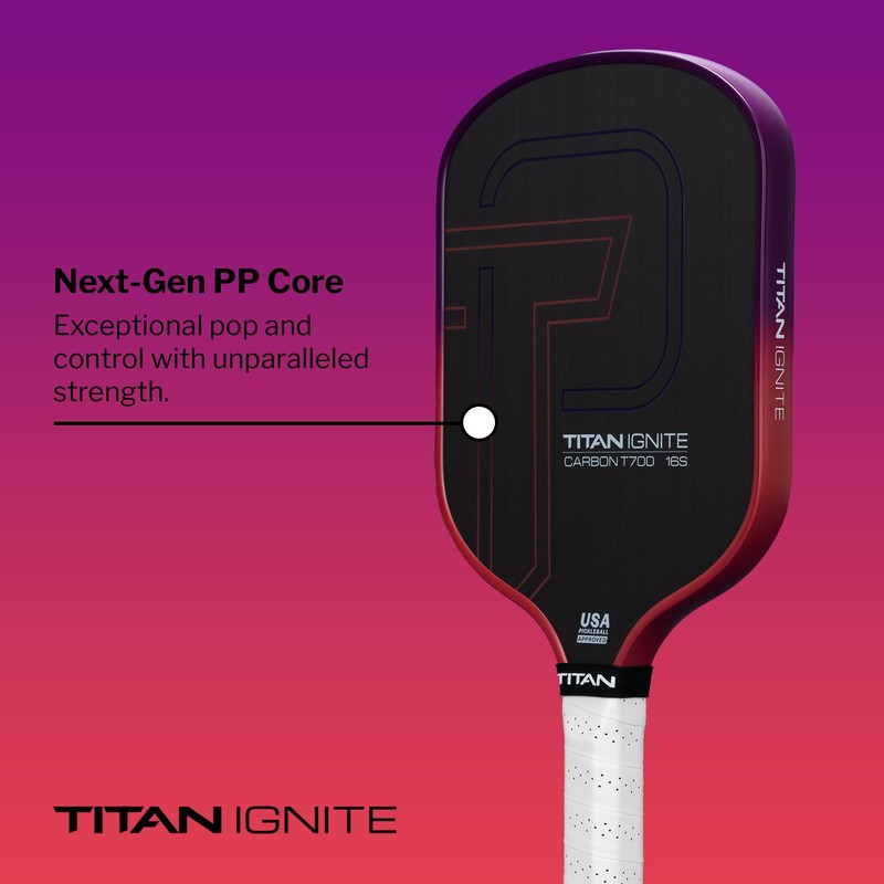 Titan Pickleball Paddles - Ignite 16mm Carbon Fiber Pickleball Paddle
