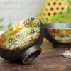 Couples Rice Bowl, Stylish Tableware, Kutani Ware, Pair of Rice