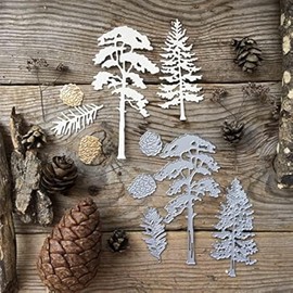 Trdxxx Pine Tree Dies for Card Making Merry Christmas Die Cuts Metal Cutting Dies Tree Embossing Dies for Scrapbooking