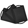 3 Pcs Anti-Slip Serving Trays with Handles, Rectangular Food Serving