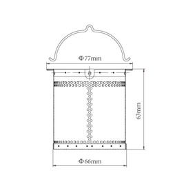 Hisuiko Garbage Receptor Kitchen, Diameter 3.0 x H2.5 inches (77 mm) x H2.5 inches (63 mm), QS197C003