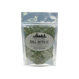 Boston Spice "Dill With It" Gourment Seasoning Blend For Poultry Seafood Vegetables Popcorn Potatoes BBQ Grilling Baked Roasted (Approx 1/4 Cup In Pouch wt. 0.7oz/20g)