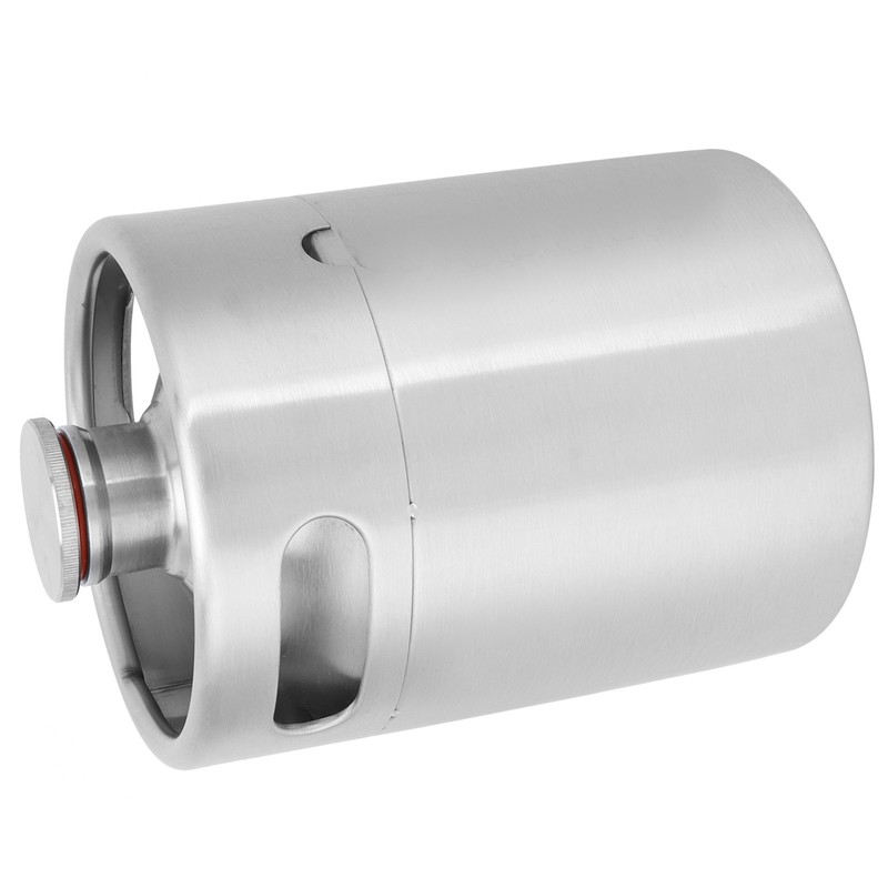 2L Beer Keg Mini Stainless Steel Beer Barrel with Spiral