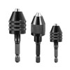 3 Pcs Hexagonal Shank Keyless Drill Chuck Adapter, Drill Chuck